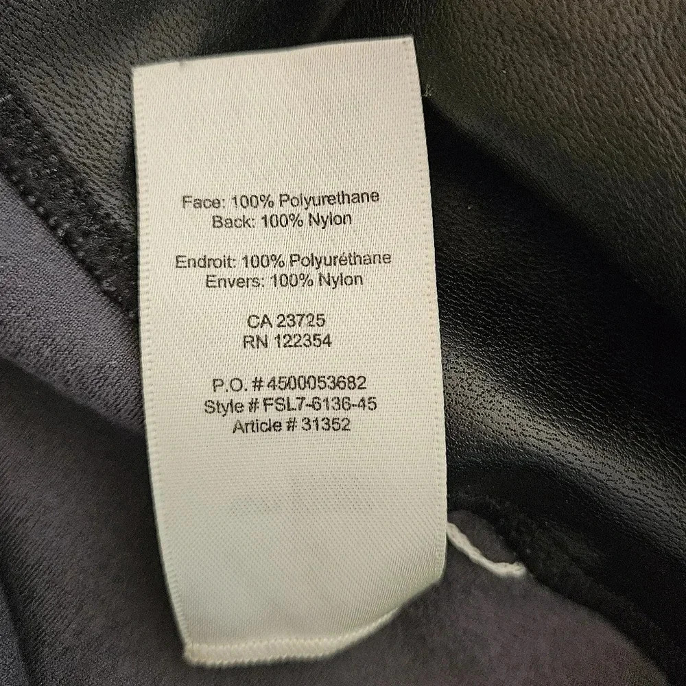 Aritzia Wilfred Free Daria High Waisted  Moto Vegan Leather Biker Pants Black M. - Picture 12 of 12
